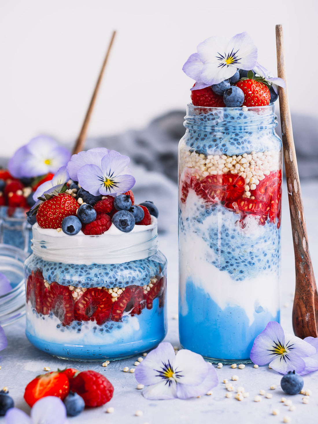 Blue breakfast jars!