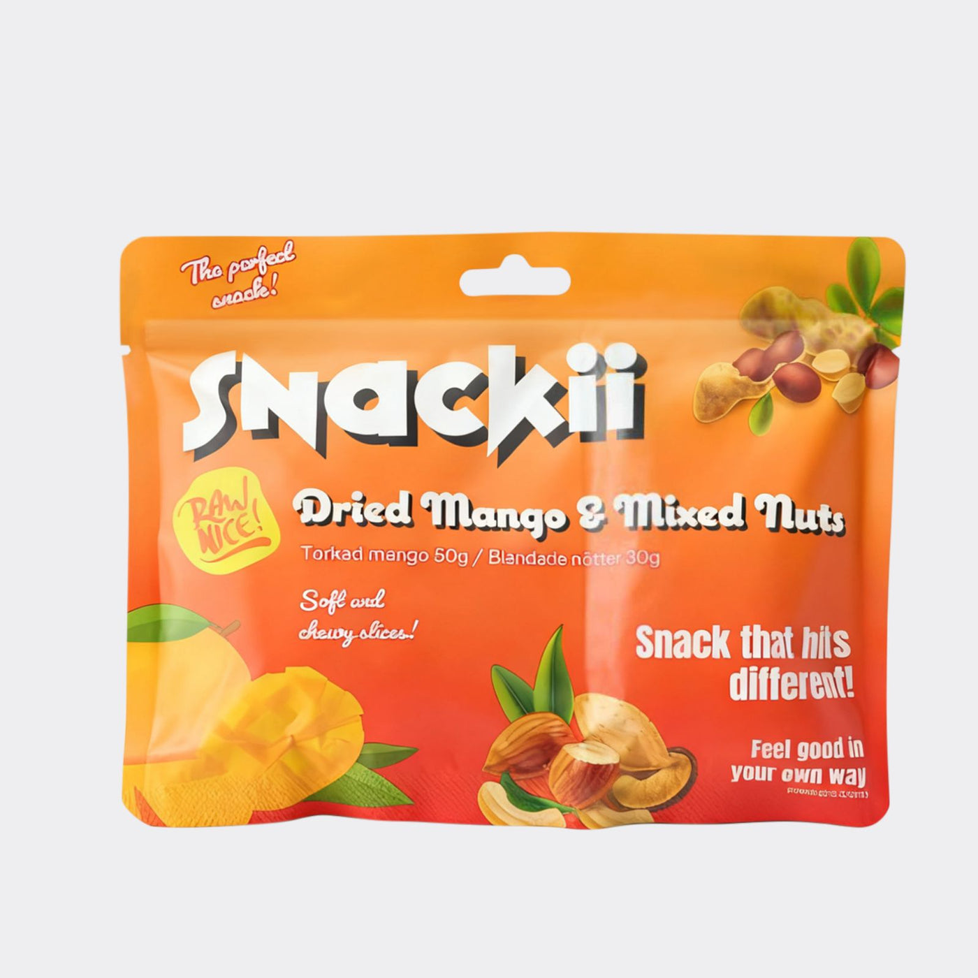 Snackii - Dried Mango & Mixed nuts / 20 x 80g